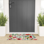 Wobbly pile of Christmas presents Welcome Mat Gallery Image 3