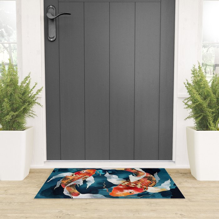 Metallic Koi II Welcome Mat Gallery Image 3