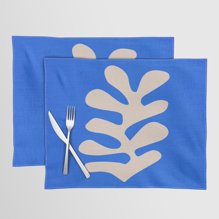 Chathams Blue: Wild Leaf | Matisse Foliage Paper Cutouts 02 Placemat Gallery Image 1