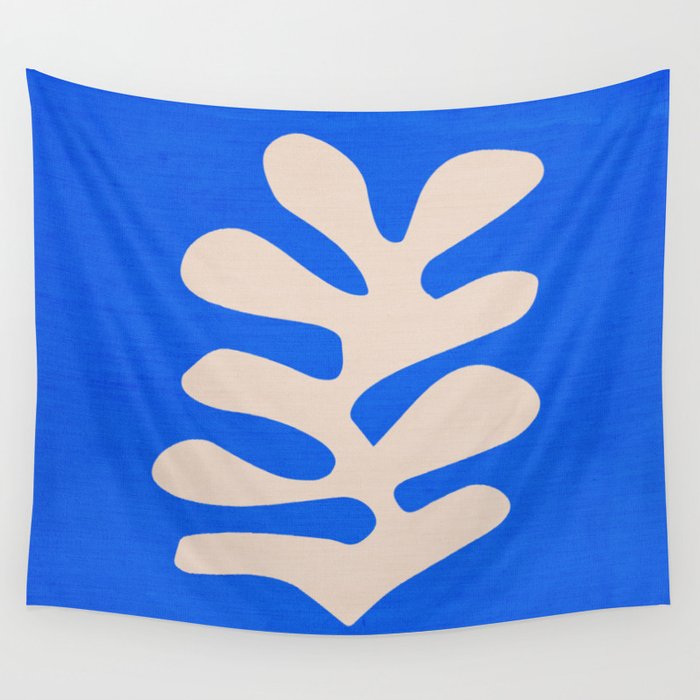 Chathams Blue: Wild Leaf | Matisse Foliage Paper Cutouts 02 Wall Tapestry Gallery Image 1
