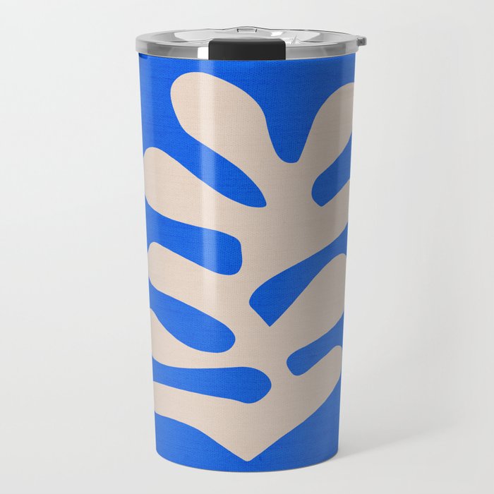 Chathams Blue: Wild Leaf | Matisse Foliage Paper Cutouts 02 Travel Mug Gallery Image 1