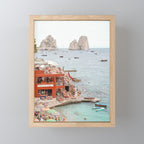 Capri Island Summer Photo | Bagni di Maria Beach Club Art Print | Italy Landscape Travel Photography Mini Art Print Gallery Image 1
