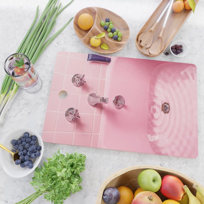 Pink Bathtub Cutting Board Gallery Image 2
