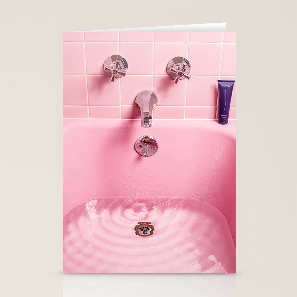 Pink Bathtub Stationery Card Gallery Image 2
