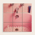 Pink Bathtub Wood Wall Art Gallery Image 1
