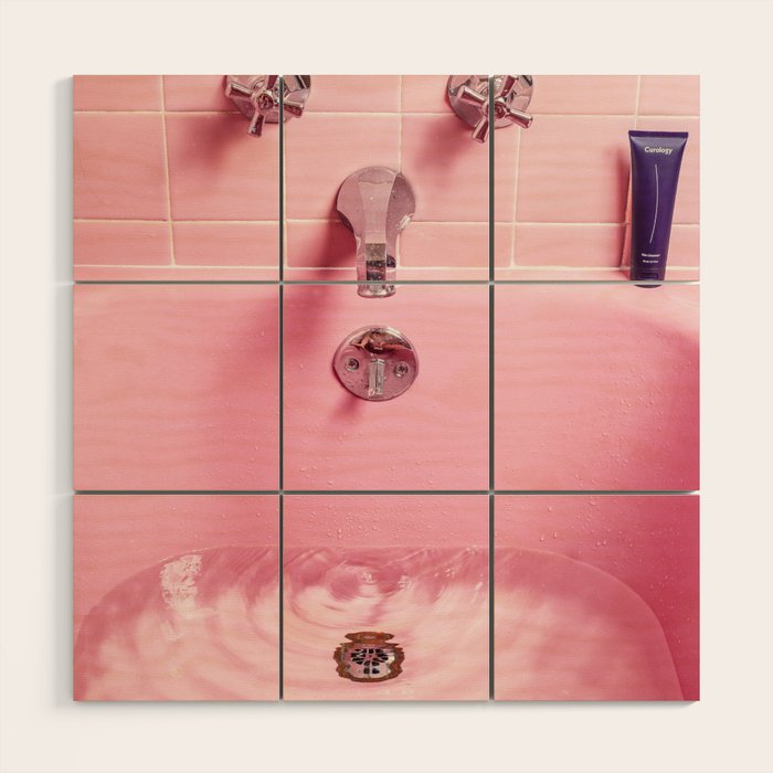 Pink Bathtub Wood Wall Art Gallery Image 1