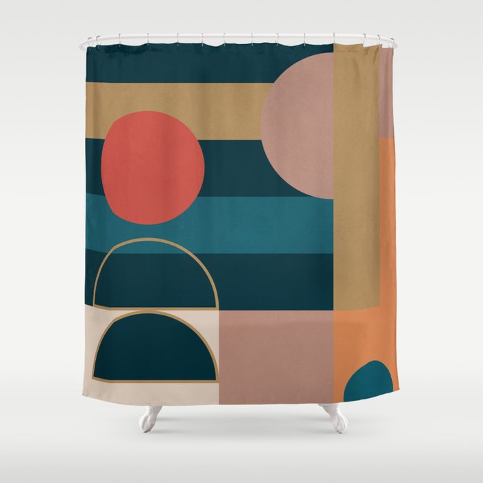 Geometric Abstraction 183 Shower Curtain Gallery Image 1