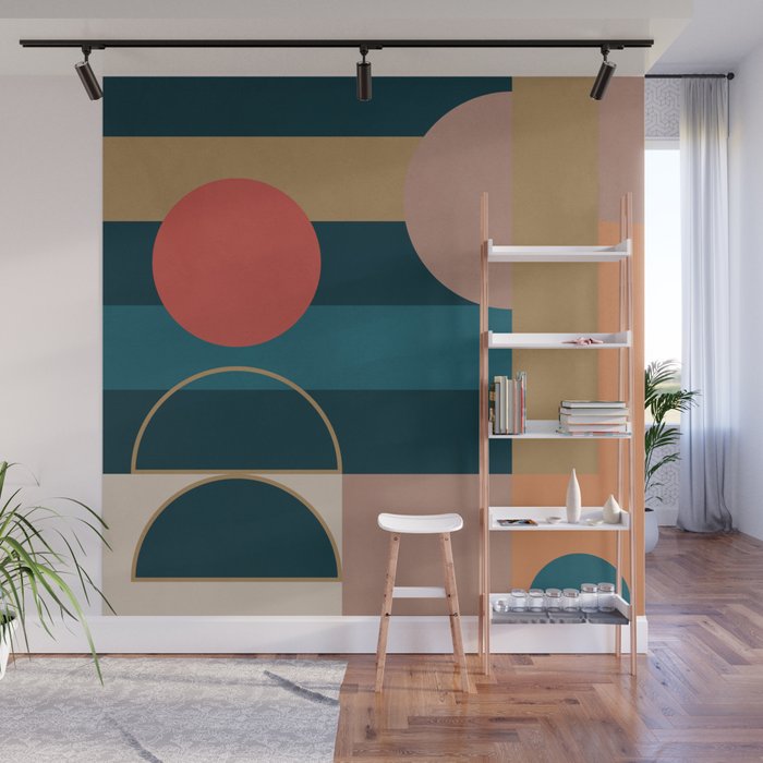 Geometric Abstraction 183 Wall Mural Gallery Image 1