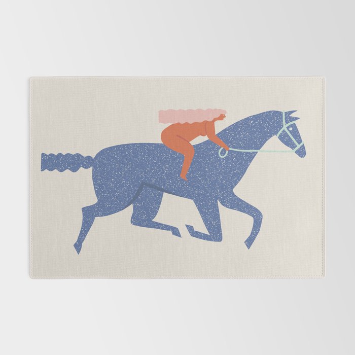 Blue horse Rug Gallery Image 2