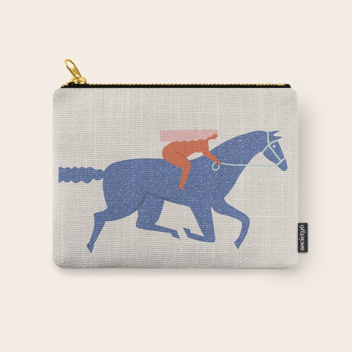 Blue horse Carry All Pouch Gallery Image 1