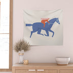 Blue horse Wall Tapestry Gallery Image 2