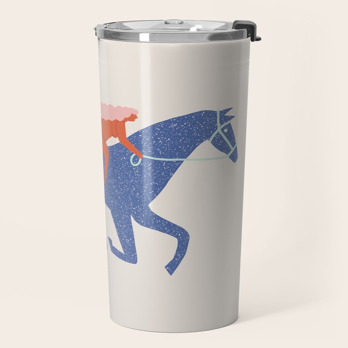 Blue horse Travel Mug Gallery Image 2