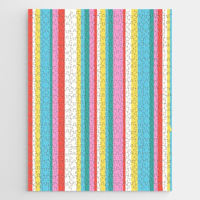 Classic Stripes II - 60s Candy Rainbow Jigsaw Puzzle Gallery Image 1