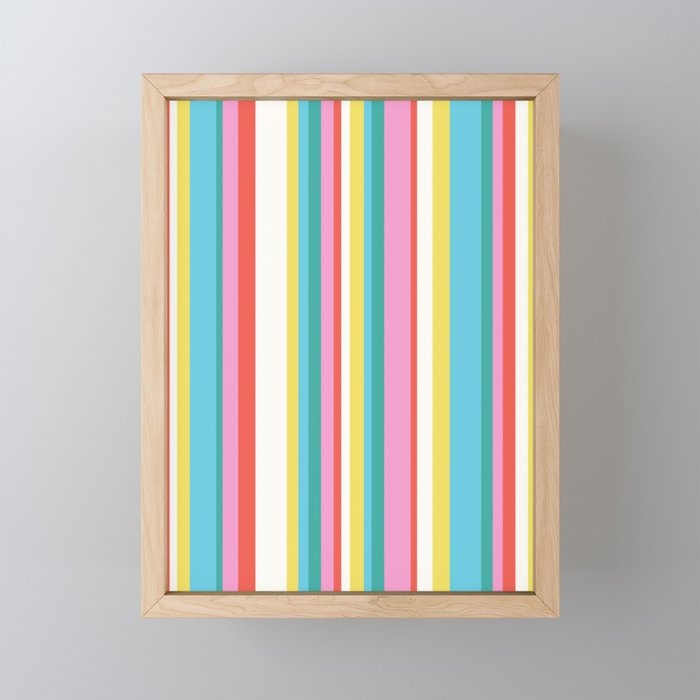 Classic Stripes II - 60s Candy Rainbow Mini Art Print Gallery Image 1