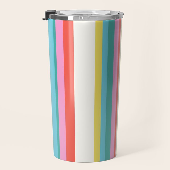 Classic Stripes II - 60s Candy Rainbow Travel Mug Gallery Image 3