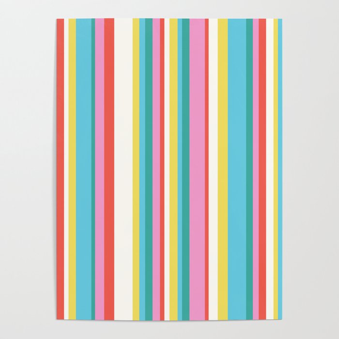 Classic Stripes II - 60s Candy Rainbow Poster Gallery Image 4