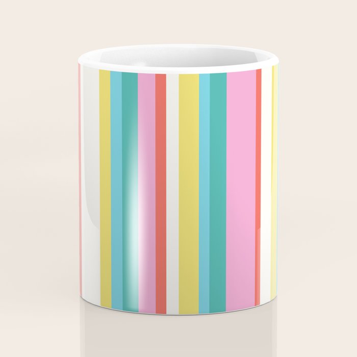Classic Stripes II - 60s Candy Rainbow Coffee Mug Gallery Image 4