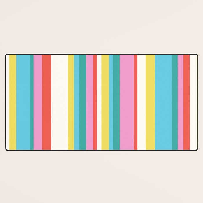 Classic Stripes II - 60s Candy Rainbow Desk Mat Gallery Image 3