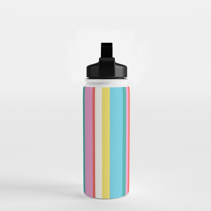 Classic Stripes II - 60s Candy Rainbow Water Bottle Gallery Image 2