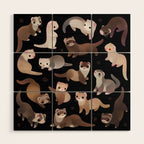 Ferret - dark Wood Wall Art Gallery Image 1