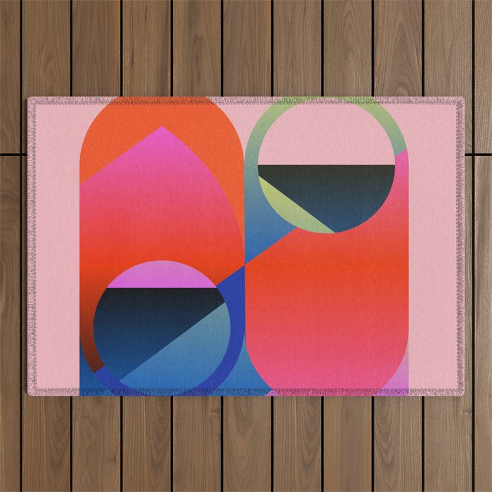 Abstract Shapes 25 Outdoor Rug Gallery Image 1