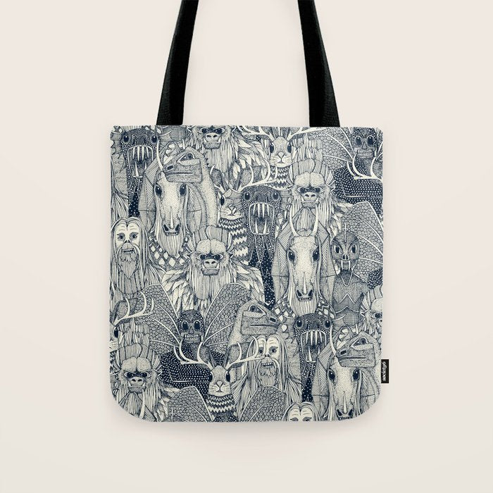 cryptid crowd indigo pearl Tote Bag Gallery Image 1