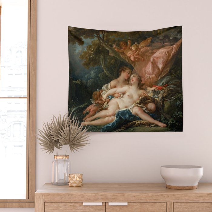 François Boucher "Jupiter and Callisto (The Nymph Callisto Seduced by Jupiter in the Guise of Diana) Wall Tapestry Gallery Image 2
