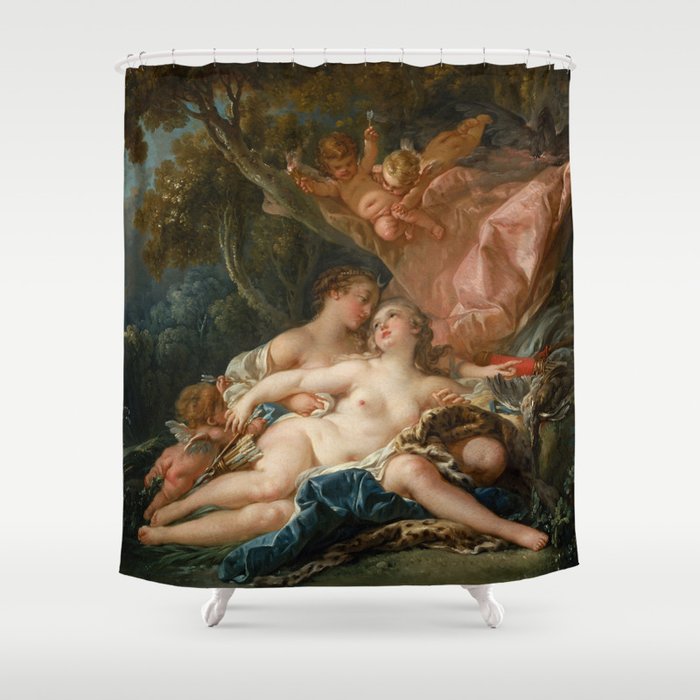 François Boucher "Jupiter and Callisto (The Nymph Callisto Seduced by Jupiter in the Guise of Diana) Shower Curtain Gallery Image 1