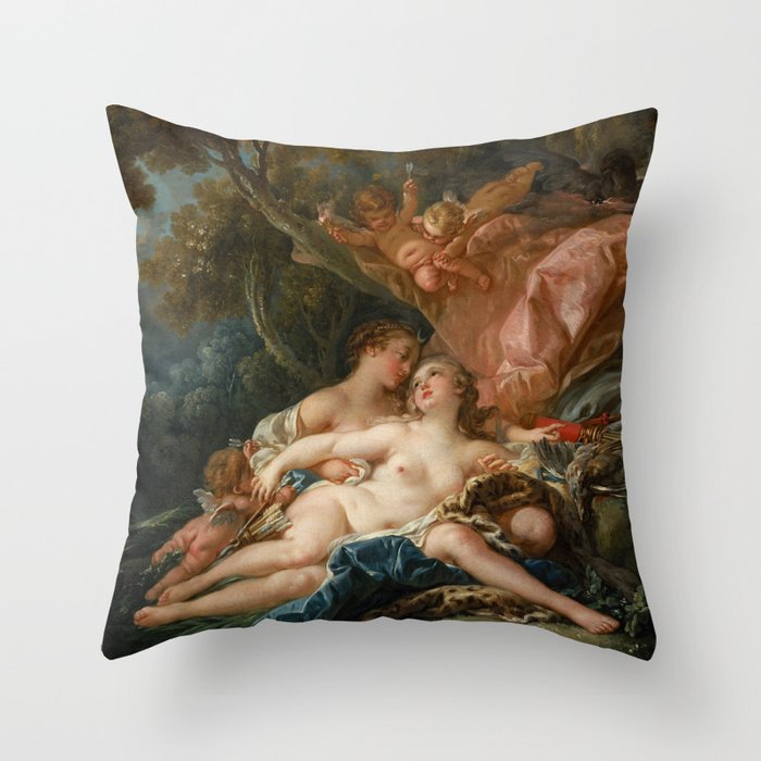 François Boucher "Jupiter and Callisto (The Nymph Callisto Seduced by Jupiter in the Guise of Diana) Throw Pillow Gallery Image 6