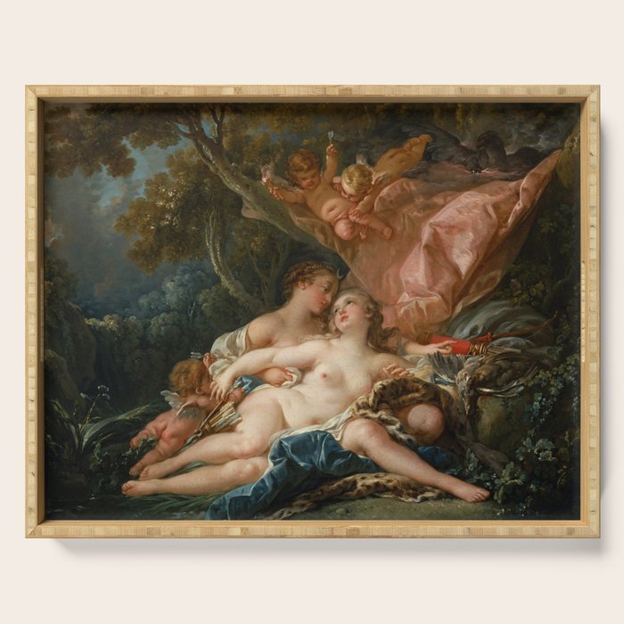 François Boucher "Jupiter and Callisto (The Nymph Callisto Seduced by Jupiter in the Guise of Diana) Serving Tray Gallery Image 1