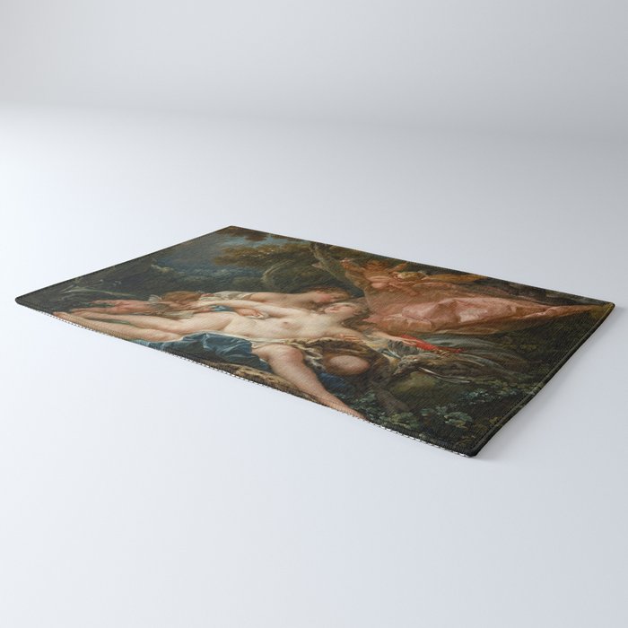 François Boucher "Jupiter and Callisto (The Nymph Callisto Seduced by Jupiter in the Guise of Diana) Rug Gallery Image 3