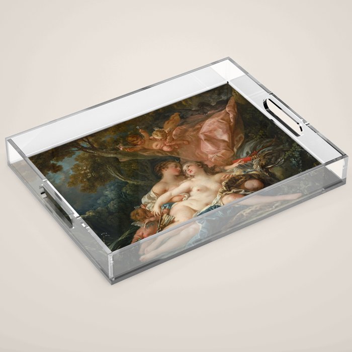 François Boucher "Jupiter and Callisto (The Nymph Callisto Seduced by Jupiter in the Guise of Diana) Acrylic Tray Gallery Image 1