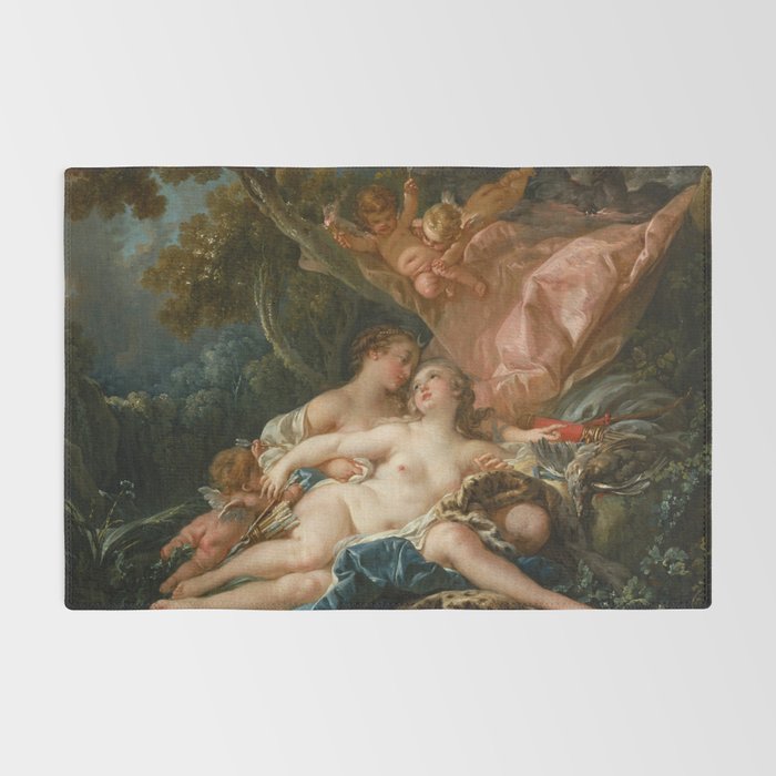 François Boucher "Jupiter and Callisto (The Nymph Callisto Seduced by Jupiter in the Guise of Diana) Rug Gallery Image 2