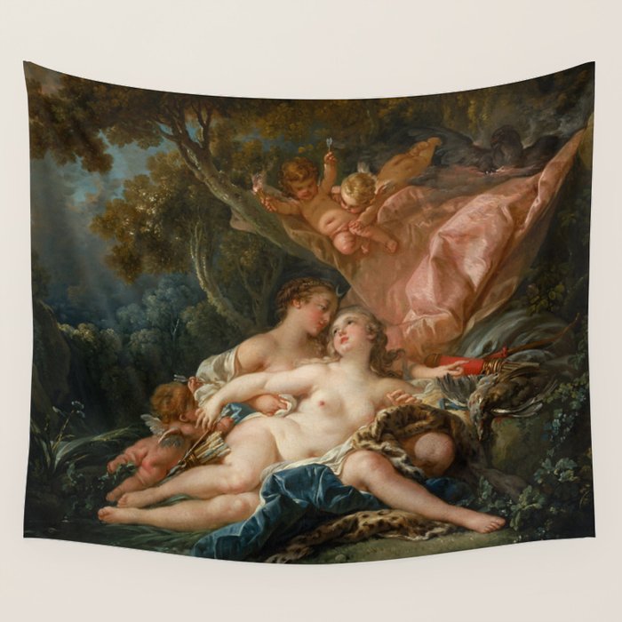 François Boucher "Jupiter and Callisto (The Nymph Callisto Seduced by Jupiter in the Guise of Diana) Wall Tapestry Gallery Image 4
