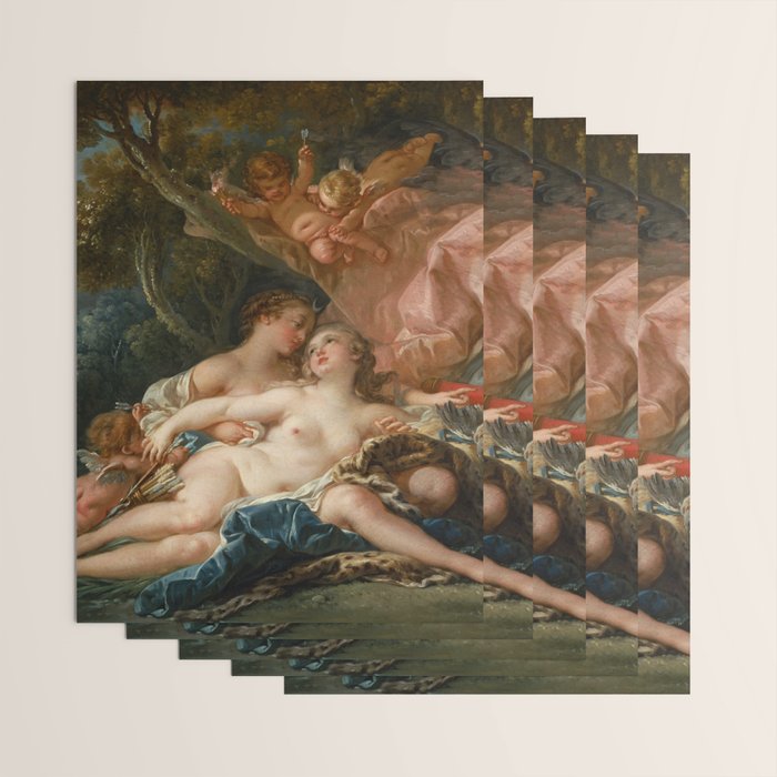 François Boucher "Jupiter and Callisto (The Nymph Callisto Seduced by Jupiter in the Guise of Diana) Wrapping Paper Gallery Image 3
