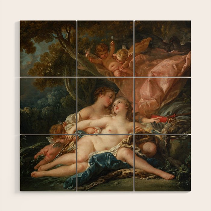 François Boucher "Jupiter and Callisto (The Nymph Callisto Seduced by Jupiter in the Guise of Diana) Wood Wall Art Gallery Image 1