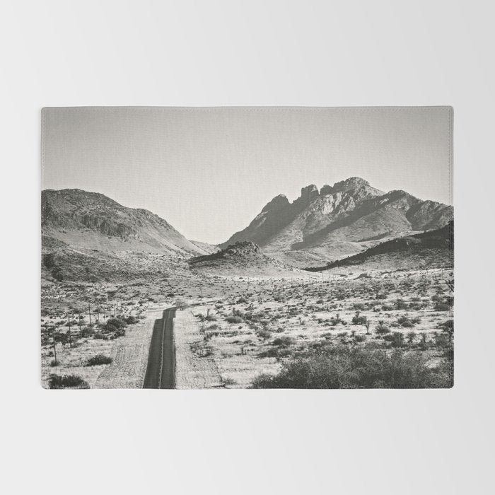 The Lost Highway III Black & White Rug Gallery Image 2