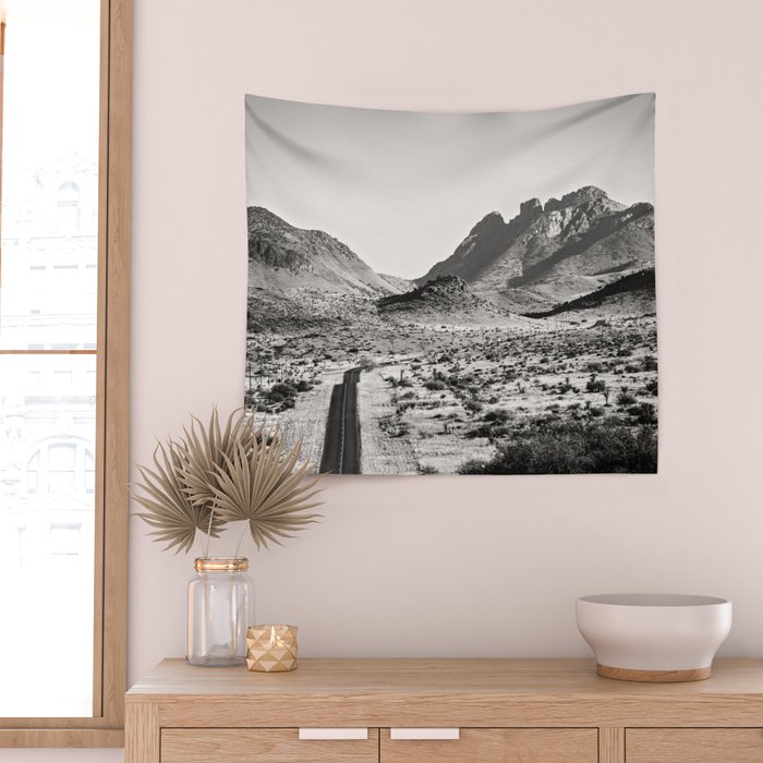 The Lost Highway III Black & White Wall Tapestry Gallery Image 2