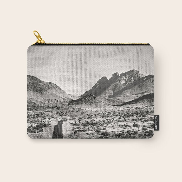 The Lost Highway III Black & White Carry All Pouch Gallery Image 1