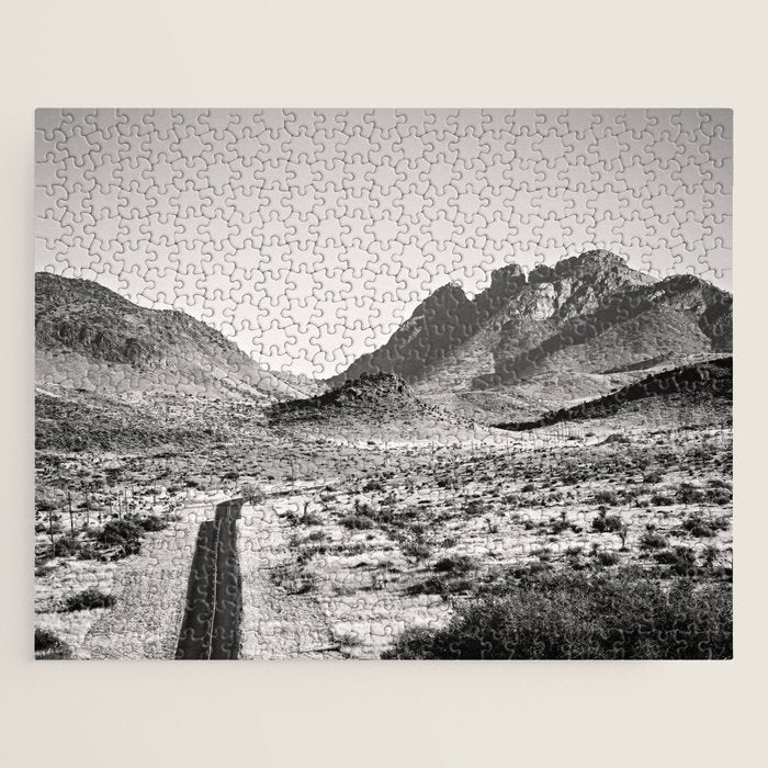 The Lost Highway III Black & White Jigsaw Puzzle Gallery Image 1