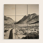 The Lost Highway III Black & White Wood Wall Art Gallery Image 1