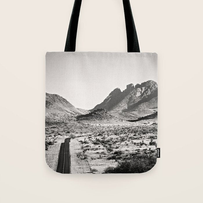 The Lost Highway III Black & White Tote Bag Gallery Image 1
