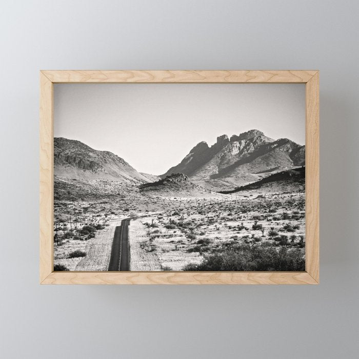 The Lost Highway III Black & White Mini Art Print Gallery Image 1