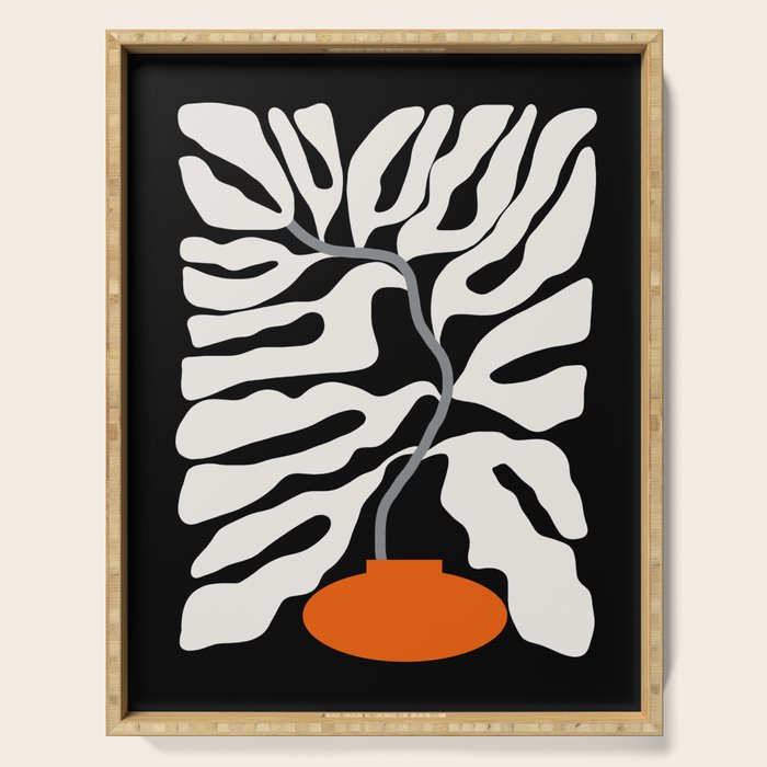 abstract fern in the pot  Serving Tray Gallery Image 1