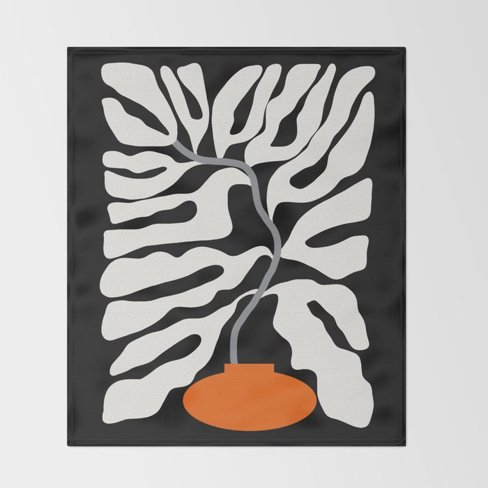 abstract fern in the pot  Throw Blanket Gallery Image 2
