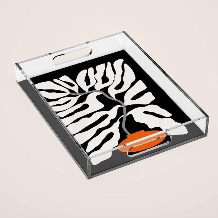 abstract fern in the pot  Acrylic Tray Gallery Image 1