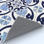 Azulejos, moroccan tiles, Painted tiles, blue, white, portugal Rug Gallery Image 4