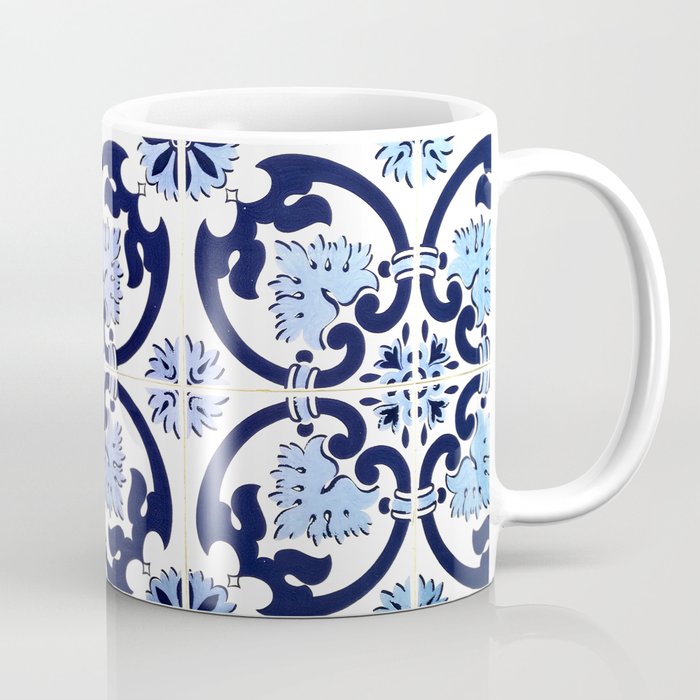 Azulejos, moroccan tiles, Painted tiles, blue, white, portugal Coffee Mug Gallery Image 1