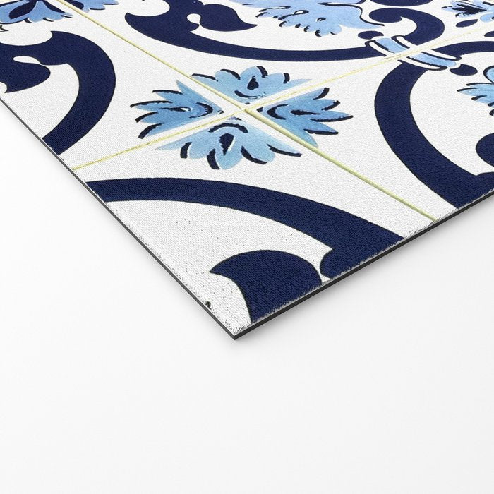 Azulejos, moroccan tiles, Painted tiles, blue, white, portugal Welcome Mat Gallery Image 2