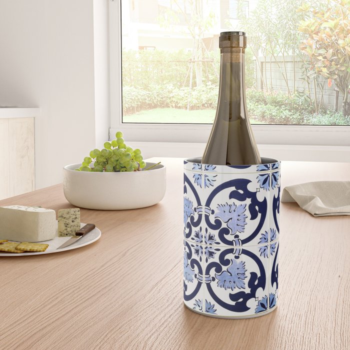 Azulejos, moroccan tiles, Painted tiles, blue, white, portugal Wine Chiller Gallery Image 4